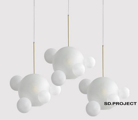 Підвіс BUBBLES MILK 1+3 GD/WH фото
